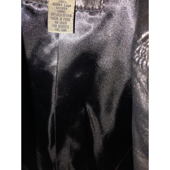 Uniform John Paul Richard Women's Black Genuine Leather Jacket Pre-Owned Size S - Picture 5 of 12